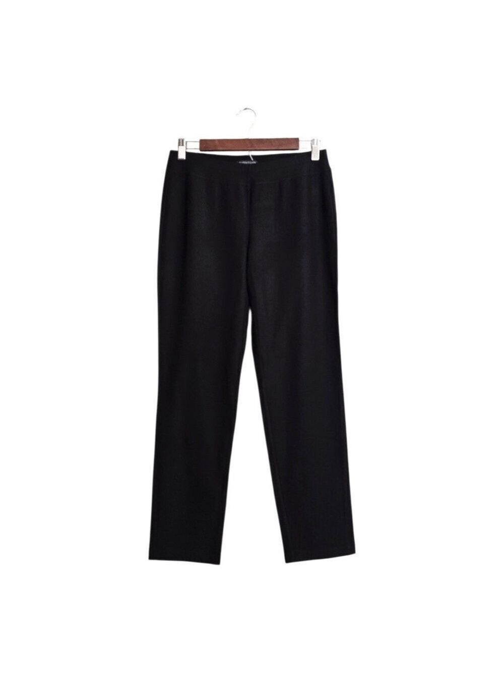 Eileen Fisher Washable Stretch Crepe Mid-Rise Pant In Black Sz XS